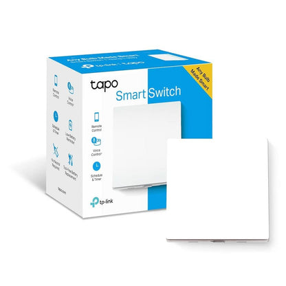 Tapo S210 Smart Light Switch 1 Gang 1 Way, Remote and Voice Control,Away Mode,No Neutral Required,Battery included,Work with Alexa & Google home, Tapo Hub Required sold separately
