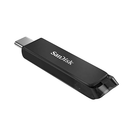 SanDisk Ultra Type-C Flash Drive, Type C 3.1, Black, Super-Thin Retractable