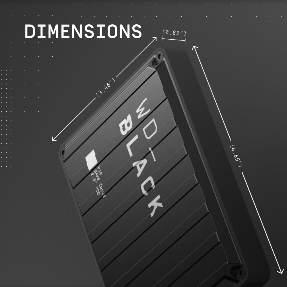 WD_Black  P10 Game Drive Portable External Hard Drive Compatible with Ps4 Xbox One Pc and Mac