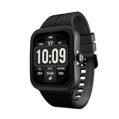 Fastrack VOX Neo Smart Watch with 1.91‚Äù Curved TFT Display, Rotary Crown, Offline Voice Commands,To-Do list, BT Calling, 24/7 Health Suite, SpO2, HRM, Sleep Tracking, IP68 Water Resistant