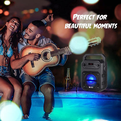 Zoook Rocker Thunder Bluetooth Party Speaker 20 watts with Karaoke Mic/TF/FM/Lights/USB/Party Speaker/ TWS/ echo control/ Bluetooth speaker/Portable speaker/Outdoor (Black)