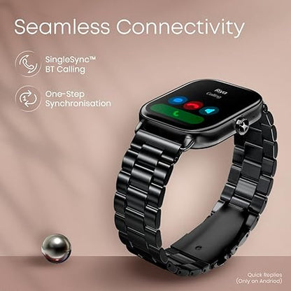 Fastrack Radiant FX2 2.04" AMOLED Smart Watch with BT Calling, Voice Assistant, Functional Crown, Metal Alloy Case, 100+ Sports Modes, SpO2, AOD ‚Äì Smartwatch for Men and Women