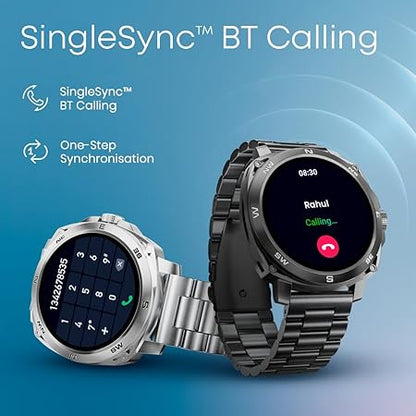 Fastrack Radiant FX3 Smart Watch, 3.63 CM AMOLED Display, Functional Crown, AOD & DND Mode, SingleSync BT Calling, AI Voice Assistant, Women's Health Tracking, 100+ Sports & Smartwatch Faces