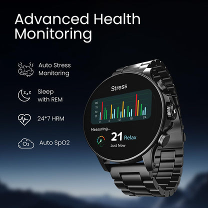 Fastrack Marvellous FX2 1.54" Super AMOLED Smart Watch with SpO2, Sleep Monitor, BT Calling, Metal Body, Voice Assistant, 100+ Sports Modes ‚Äì Smartwatch for Professionals
