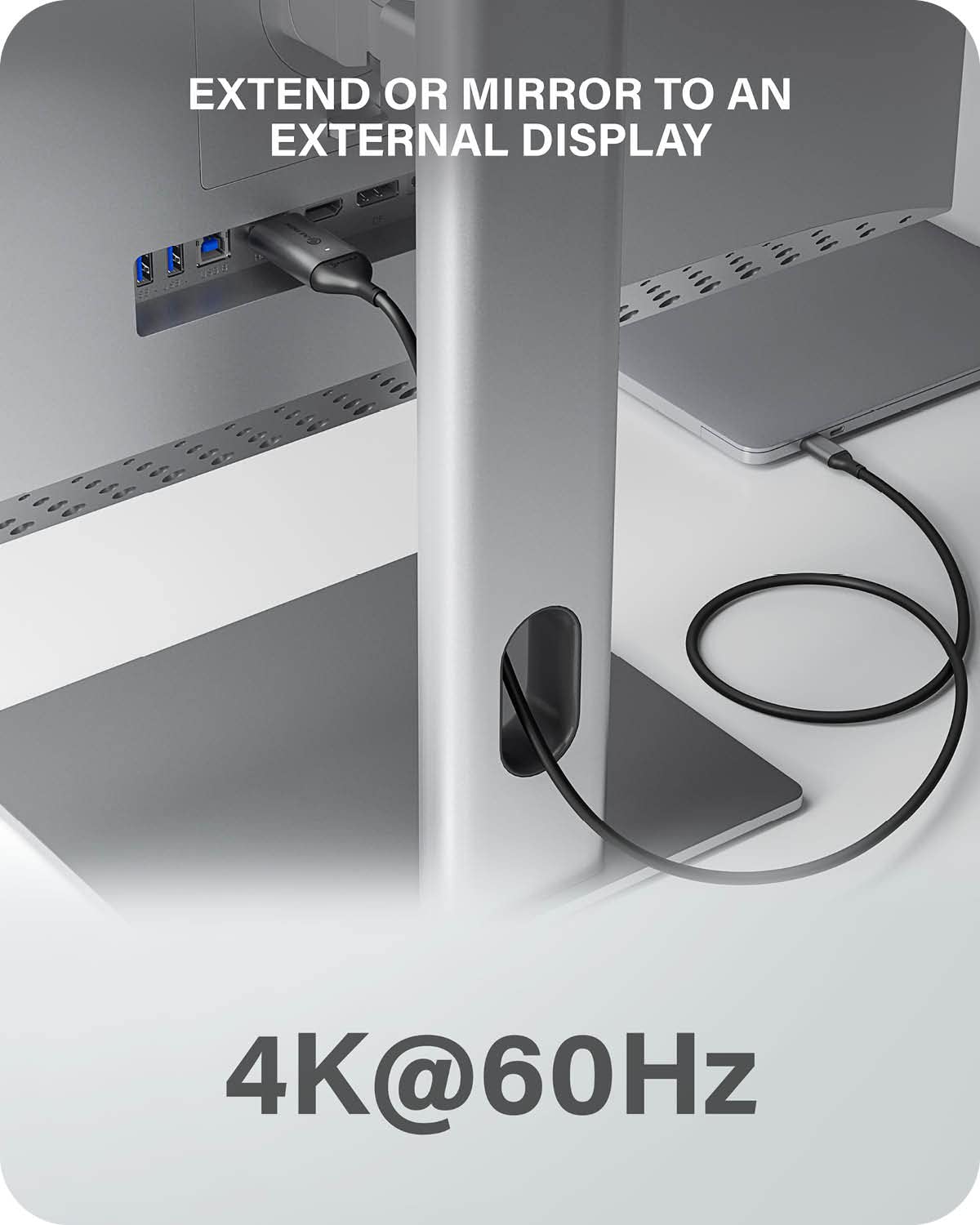 ALOGIC 2m Ultra USB-C (Male) to HDMI (Male) Cable - 4K @60Hz - Space Grey for MacBook Pro 2019/2018/2017, MacBook Air/iPad Pro 2019/2018, Samsung S10, Surface Book 2 and More