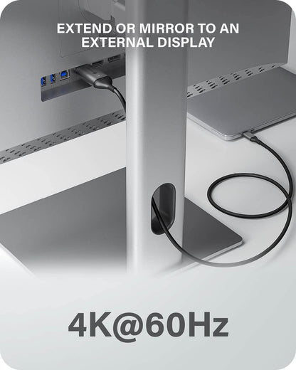 ALOGIC 2m Ultra USB-C (Male) to HDMI (Male) Cable - 4K @60Hz - Space Grey for MacBook Pro 2019/2018/2017, MacBook Air/iPad Pro 2019/2018, Samsung S10, Surface Book 2 and More