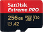 SanDisk Extreme Pro microSDXC UHS-I, V30, 200MB/s Read, 140MB/s Write, Memory Card for 4K Video on Smartphones, Action Cams and Drones