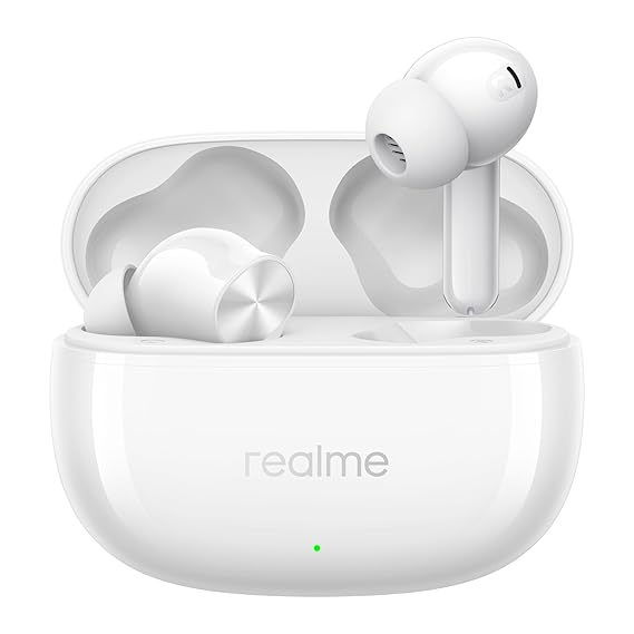 realme Buds T200x True Wireless Earbuds with 12.4mm Dynamic Bass Drivers, 25 dB ANC, Quad Mic, 45ms Latency, Upto 48 Hrs Playback, Fast Charge, IP55 Rated, BT 5.4