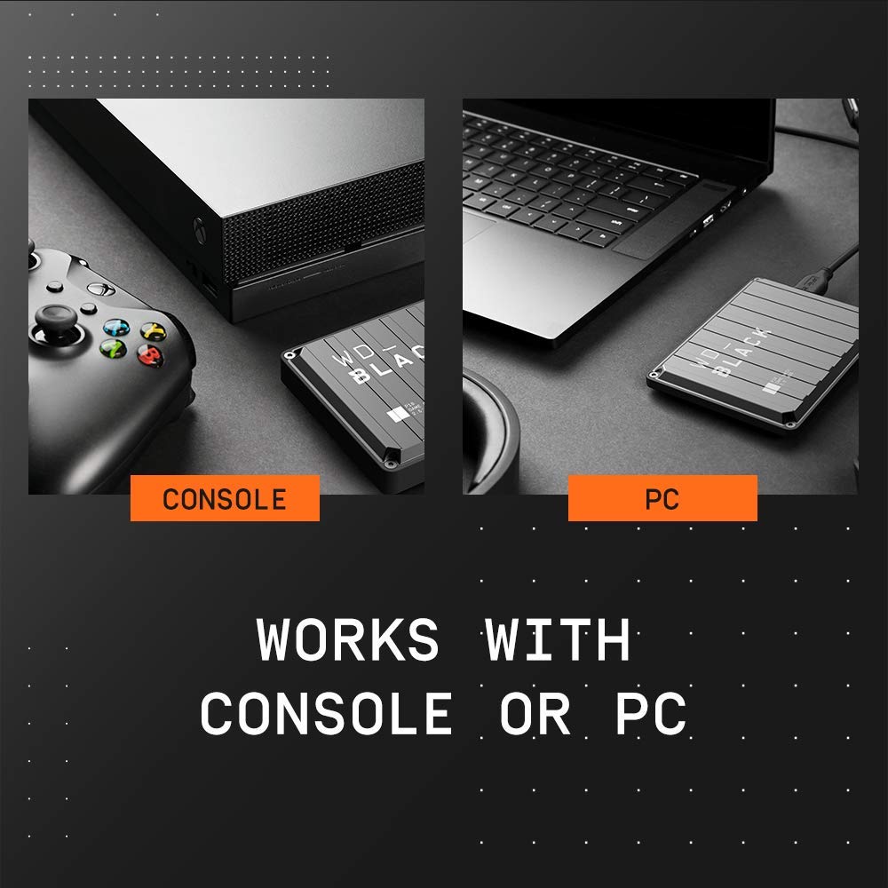 WD_Black  P10 Game Drive Portable External Hard Drive Compatible with Ps4 Xbox One Pc and Mac