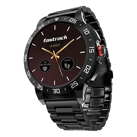 Fastrack Magnus FX3 1.46" Smart Watch with Single Sync BT Calling, All-Round Health Monitoring, Functional Crown,Metal Alloy Case, 60+ Sports Modes,IP68 Water Resistant ‚Äì Smartwatch for Men
