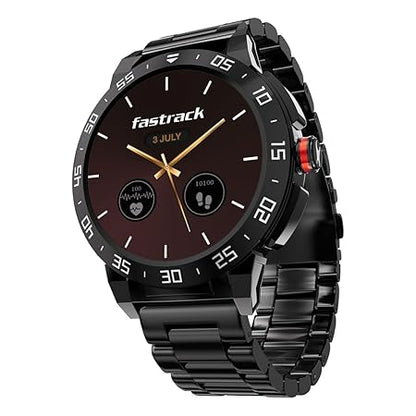 Fastrack Magnus FX3 1.46" Smart Watch with Single Sync BT Calling, All-Round Health Monitoring, Functional Crown,Metal Alloy Case, 60+ Sports Modes,IP68 Water Resistant ‚Äì Smartwatch for Men