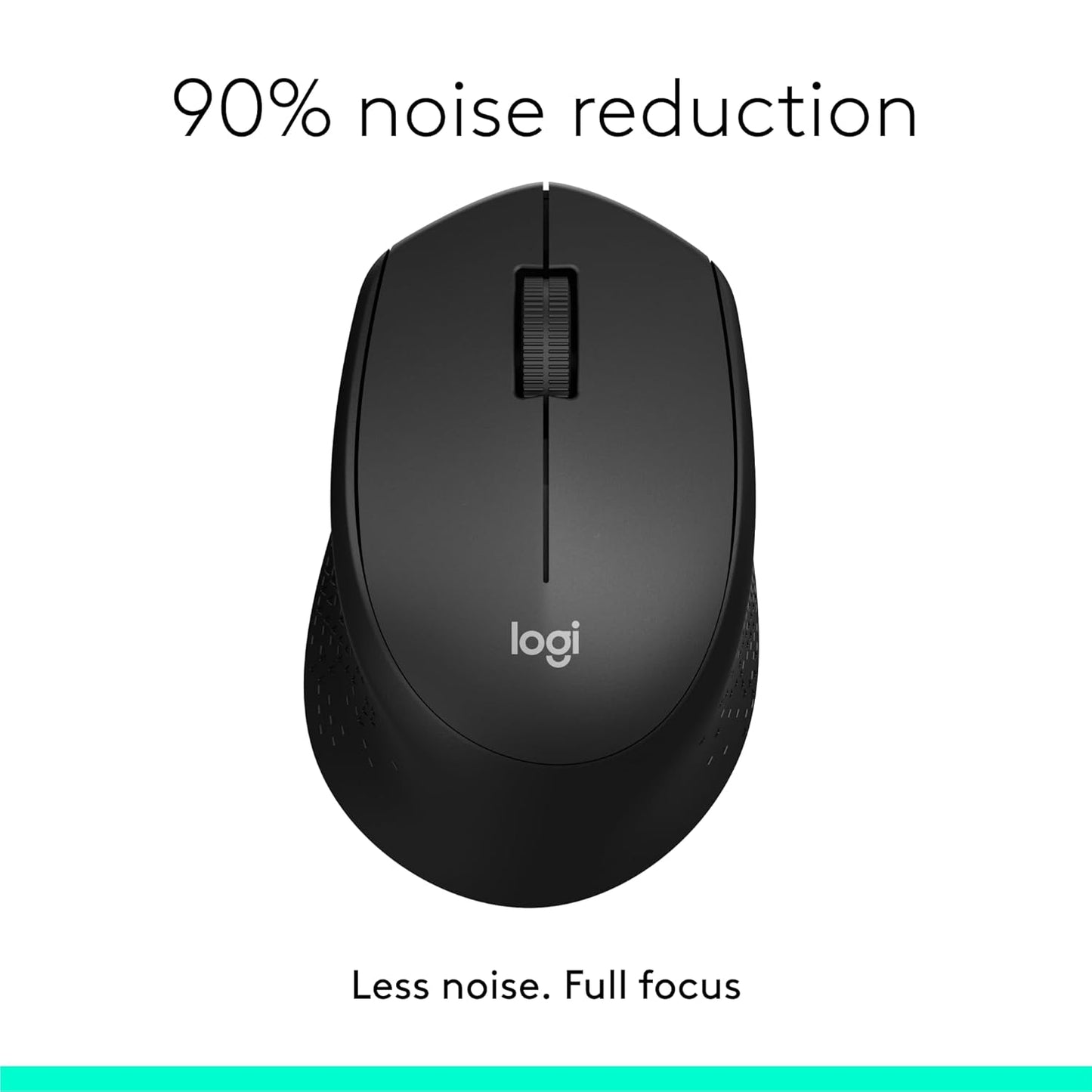 Logitech M331 Silent Plus Wireless Mouse, 2.4GHz with USB Nano Receiver, 1000 DPI Optical Tracking, 3 Buttons, 24 Month Life Battery, PC/Mac/Laptop