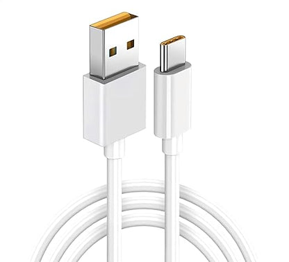 realme USB Type C SUPERVOOC Cable 2 A 1 m DL129 VOOC (Compatible with VOOC charging Smartphones with USB Type C Port, White,
