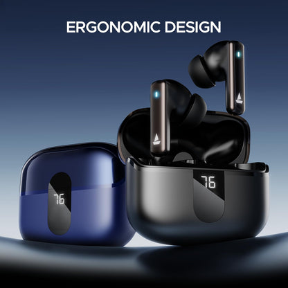 boAt Airdopes 121 Pro Plus,100H Battery,4Mics ENx,Low Latency,Fast Charge, LED Display, Stream Ad Free Music via App Support, Bluetooth in Ear Earbuds, TWS Ear Buds Wireless Earphones with mic