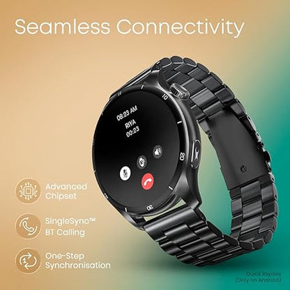 Fastrack Dezire FX1 PRO Fashion Smart Watch, 1.43" AMOLED, 466*466 Pixel Resolution, SingleSync BT Calling, AI Voice Assistant, 100+ Sports Modes & Smartwatch Faces, Upto 5 Day Battery, IP68