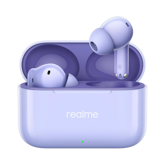 realme Buds T200 True Wireless Earbuds with Hi-Res Audio, 12.4mm Dynamic Bass Drivers, 32 dB ANC, Quad Mic, 45ms Latency, Upto 50 Hrs Playback, Fast Charge, IP55 Rated, BT 5.4