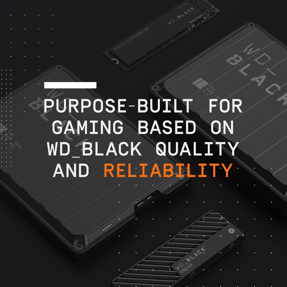 WD_Black  P10 Game Drive Portable External Hard Drive Compatible with Ps4 Xbox One Pc and Mac
