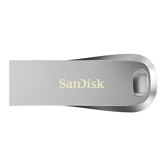 SanDisk Ultra Luxe USB 3.1 Flash Drive Upto 150MB/s, All Metal, Metallic Silver