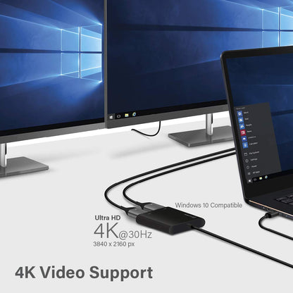 ALOGIC USB-C to Dual HDMI 2.0 Adapter ‚Äì 4K@30Hz ; Compatible with Windows 10