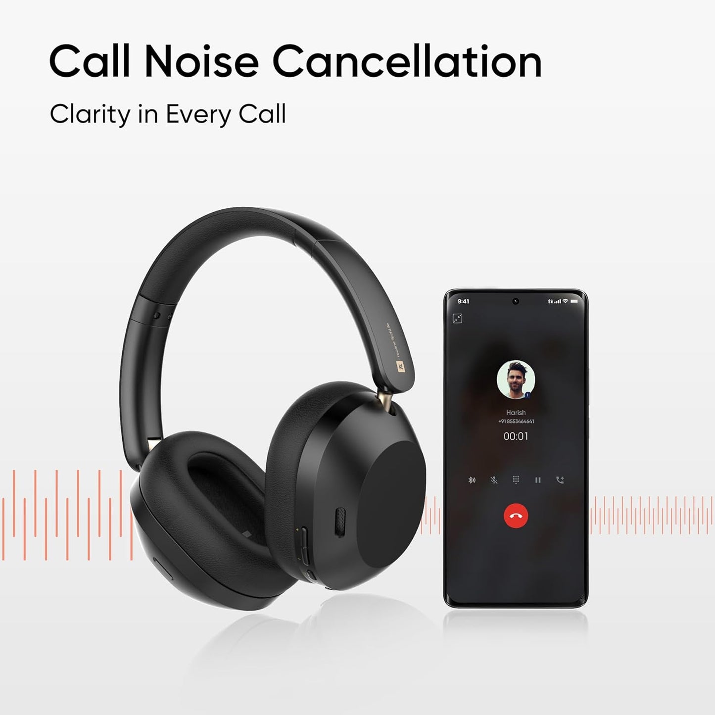 realme TechLife Studio H1 Over The Ear Over Ear Wireless Headphone with 70Hours Playtime 360¬∞ Spatial Audio, 40mm Drivers, 80ms Superlow Latency, 43 dB Adaptive