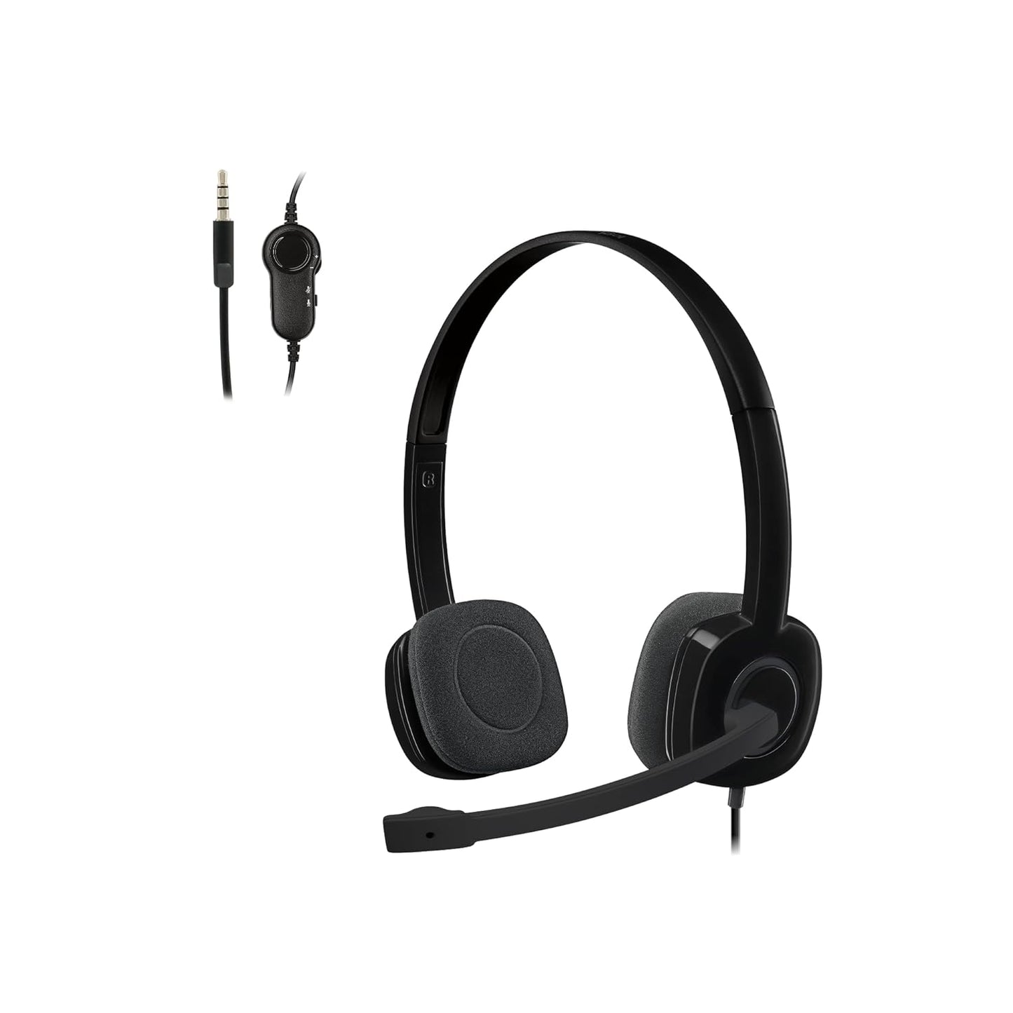 Logitech H151 Wired On Ear Headphones with Mic