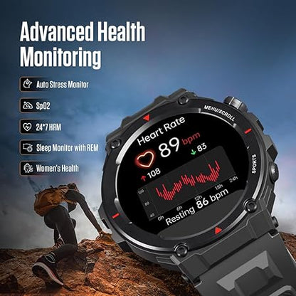 Fastrack Xtreme PRO Smartwatch with 1.43" AMOLED Display with 466 * 466 Pixel Resolution|SingleSync BT Calling|AI Voice Assistant|100+ Sports Modes and Watchfaces|Upto 5 Day Battery|IP68
