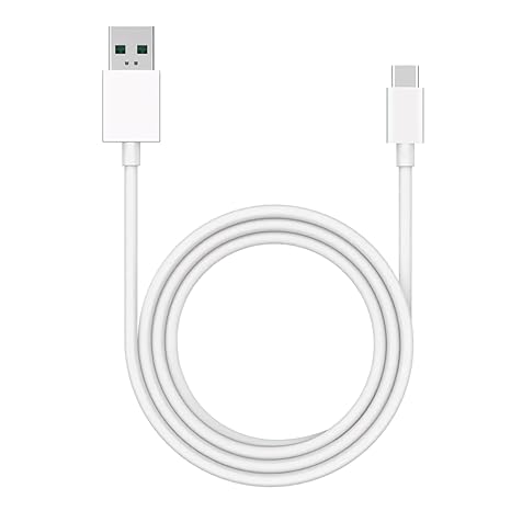realme USB Type C SUPERVOOC Cable 2 A 1 m DL129 VOOC (Compatible with VOOC charging Smartphones with USB Type C Port, White,