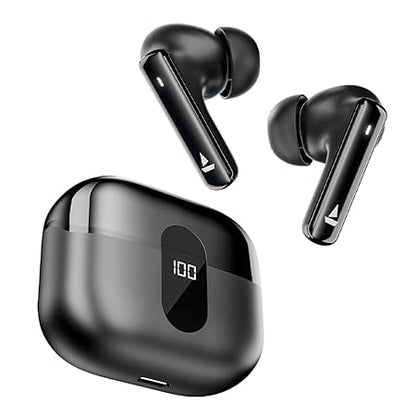 boAt Airdopes 121 Pro Plus,100H Battery,4Mics ENx,Low Latency,Fast Charge, LED Display, Stream Ad Free Music via App Support, Bluetooth in Ear Earbuds, TWS Ear Buds Wireless Earphones with mic