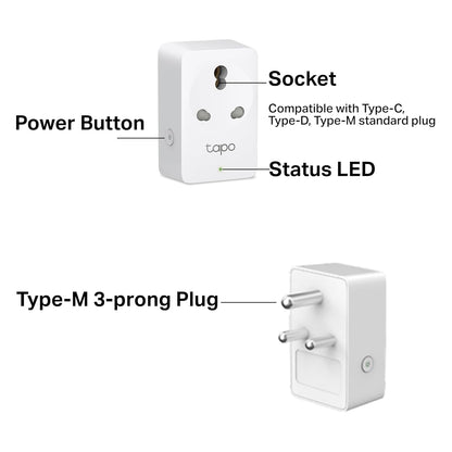 Tapo P110 16A Wi-Fi Smart Plug with Energy Monitoring | Suitable for Large Appliances like Geysers, Microwave Ovens, Air Conditioners (Works with Alexa and Google Assistant)| 4-Way Safety Protection