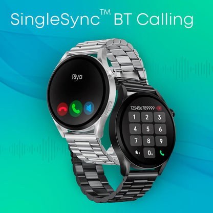 Fastrack Radiant FX4 1.51" AMOLED Metal Smart Watch with Single Sync BT Calling, Functional Crown, All-Round Health Tracking, 100+ Sports Modes, IP68 ‚Äì Smartwatch for Man & Woman