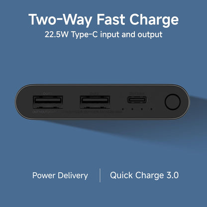 Xiaomi Power Bank 4i 10000mAh 22.5W Fast Charging PD|Smart 12 Layer Protection| Durable Steel Casing |Triple Output Ports|Supports All Phone(MI Power Bank)