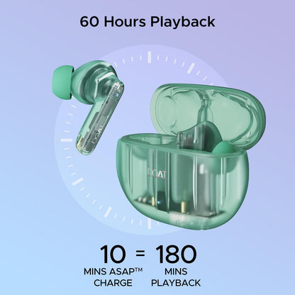 boAt Airdopes 191 ANC, 32dB ANC, Ambient Mode, 60HRS Battery, 4Mics ENx, in-Ear Detection, IWP Tech, Fast Charge, v5.3 Bluetooth Earbuds, TWS Ear Buds Wireless Earphones with mic