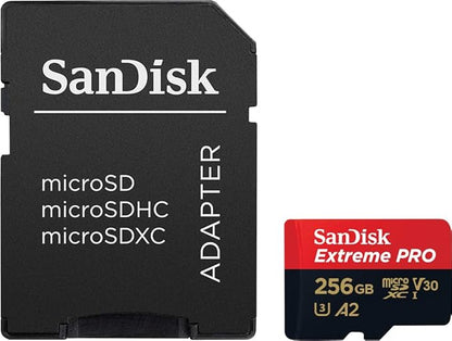 SanDisk Extreme Pro microSDXC UHS-I, V30, 200MB/s Read, 140MB/s Write, Memory Card for 4K Video on Smartphones, Action Cams and Drones