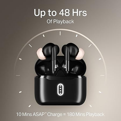 Boat Airdopes 148 Gen 2, 48H Battery, 4Mics ENx Tech, Beast Mode, ASAP Charge, Bluetooth Earbuds, TWS Ear Buds Wireless Earphones with mic