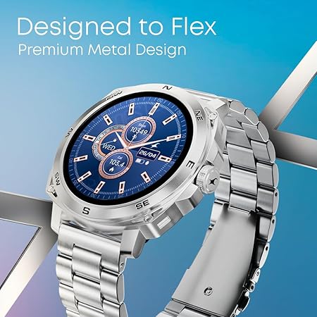 Fastrack Radiant FX3 Smart Watch, 3.63 CM AMOLED Display, Functional Crown, AOD & DND Mode, SingleSync BT Calling, AI Voice Assistant, Women's Health Tracking, 100+ Sports & Smartwatch Faces