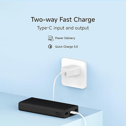 Xiaomi Power Bank 4i 20000mAh 33W Super Fast Charging PD |Smart 12 Layer Protection|Type C Input & Output|Triple Output Ports|Supports Android,Apple, Tablets, Earbuds,Watch(MI Powerbank)
