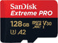 SanDisk Extreme Pro microSDXC UHS-I, V30, 200MB/s Read, 140MB/s Write, Memory Card for 4K Video on Smartphones, Action Cams and Drones