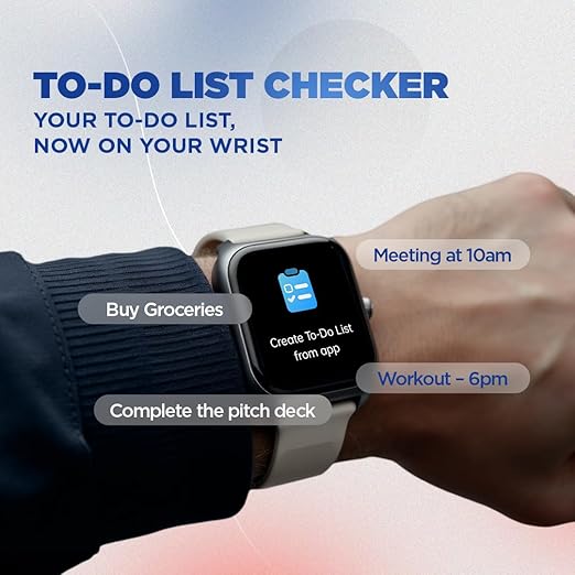 Fastrack Vox Plus 1.85‚Äù Smart Watch for Men & Women with Ultra VU Display,to-do List,BT Calling, Offline Voice Commands, 24/7 Health Suite (SPO‚ÇÇ, HRM, Sleep), IP68, Games & Multiple Watch Faces