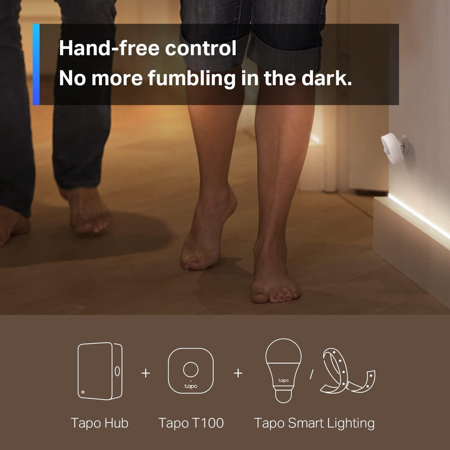 TP-Link Tapo T100 120¬∞ PIR Smart Motion Sensor with Motion-Activated Light, Energy Saving, Battery-Powered, Real-Time Notifications, Device Sharing