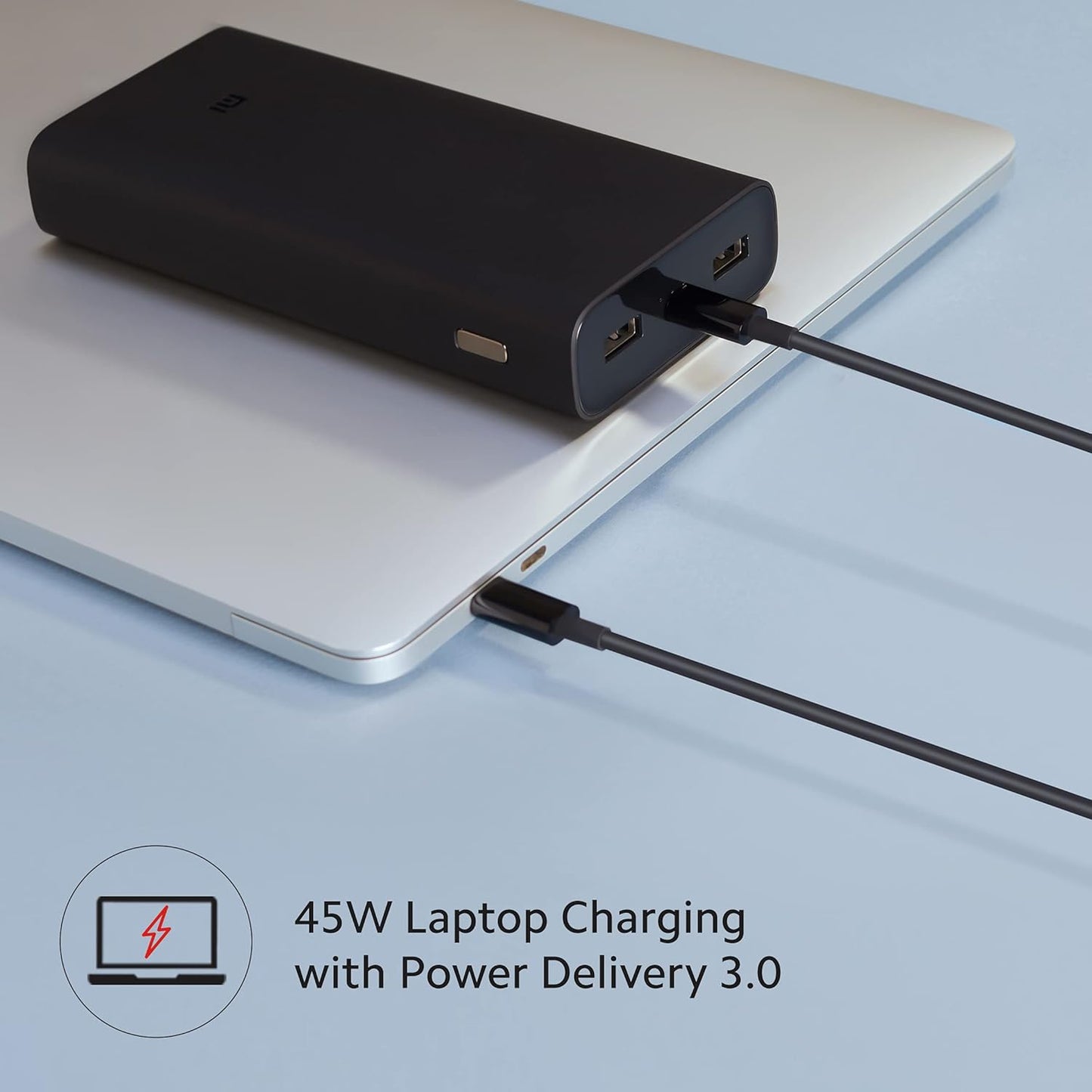 Xiaomi Power Bank Hypersonic 20000mAh 50W Lithium Polymer Supports Laptop Charging 50W Mobile Charging | Power Delivery 3.0 Fast Charging | Triple Output Port (Black)