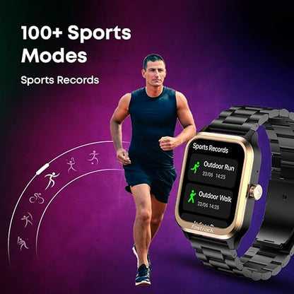 Fastrack Jupiter Retro 1.83" Display Smart Watch with Bluetooth Calling, Functional Crown, Metal Strap, 100+ Sports Modes, Health Suite, IP68, 5-Day Battery ‚Äì Smartwatch for Man & Women Latest
