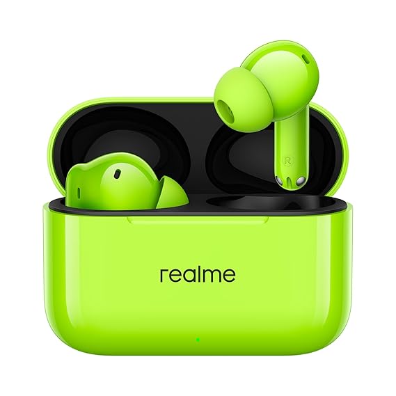 realme Buds T200 True Wireless Earbuds with Hi-Res Audio, 12.4mm Dynamic Bass Drivers, 32 dB ANC, Quad Mic, 45ms Latency, Upto 50 Hrs Playback, Fast Charge, IP55 Rated, BT 5.4