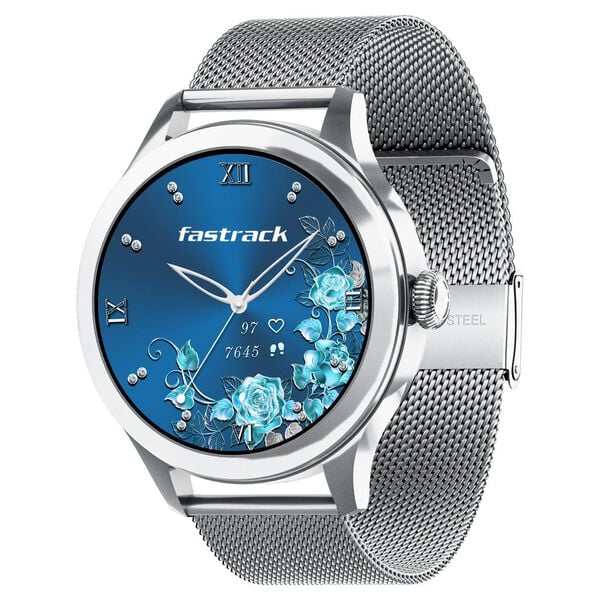 Fastrack Noir Pro 1.19" Super AMOLED Metal Smart Watch with 1000 Nits Brightness, BT Calling, 24/7 Health Suite, Functional Crown, Zinc Alloy Case ‚Äì Smartwatch for Women