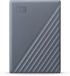 WD My Passport Portable Hard Drive, Works with USB-C and USB-A, Windows PC, Mac, Chromebook, Gaming Consoles, and Mobile Devices, Backup Software and Password Protection