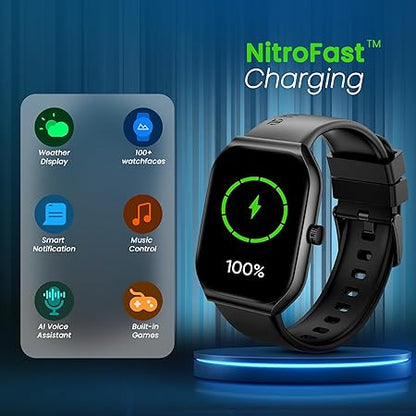 Titan Smart 3 Smart Watch 10 days Battery Life Bluetooth Calling : Answer and make calls with Bluetooth directly from your watch, Comprehensive Health Data : Track your SPO2, Blood Pressure, Heart Rate Bluetooth Calling