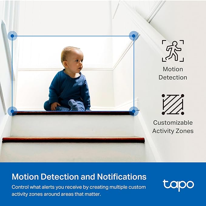 Tapo C222 2K QHD 1440p 4MP Pan/Tilt AI Smart Home Security Wi-Fi Camera| Works with Google Home and Alexa | 360º Ethernet/Wi-Fi Connection | Two-Way Audio| Advanced Night Vision