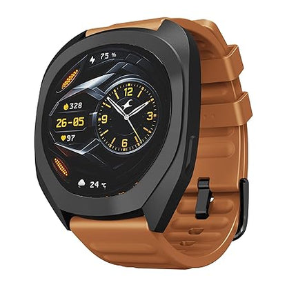 Fastrack Cosmix 1.32" AMOLED Display Metal Case Smart Watch with Heart Rate Monitor,AI Watchface & Chat,Push Button Interactions,BT Calling,IP68 Water Resistant Upto 5 Days Battery Life