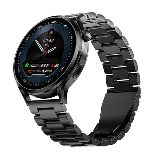 Boat Lunar Discovery Pro, 1.39" HD Display, Metal Body, QR Tray, Emergency SOS, Functional Crown, Multiple Sports Modes, HR,SpO2 & Sleep Tracking, Smart Watches for Men & Women