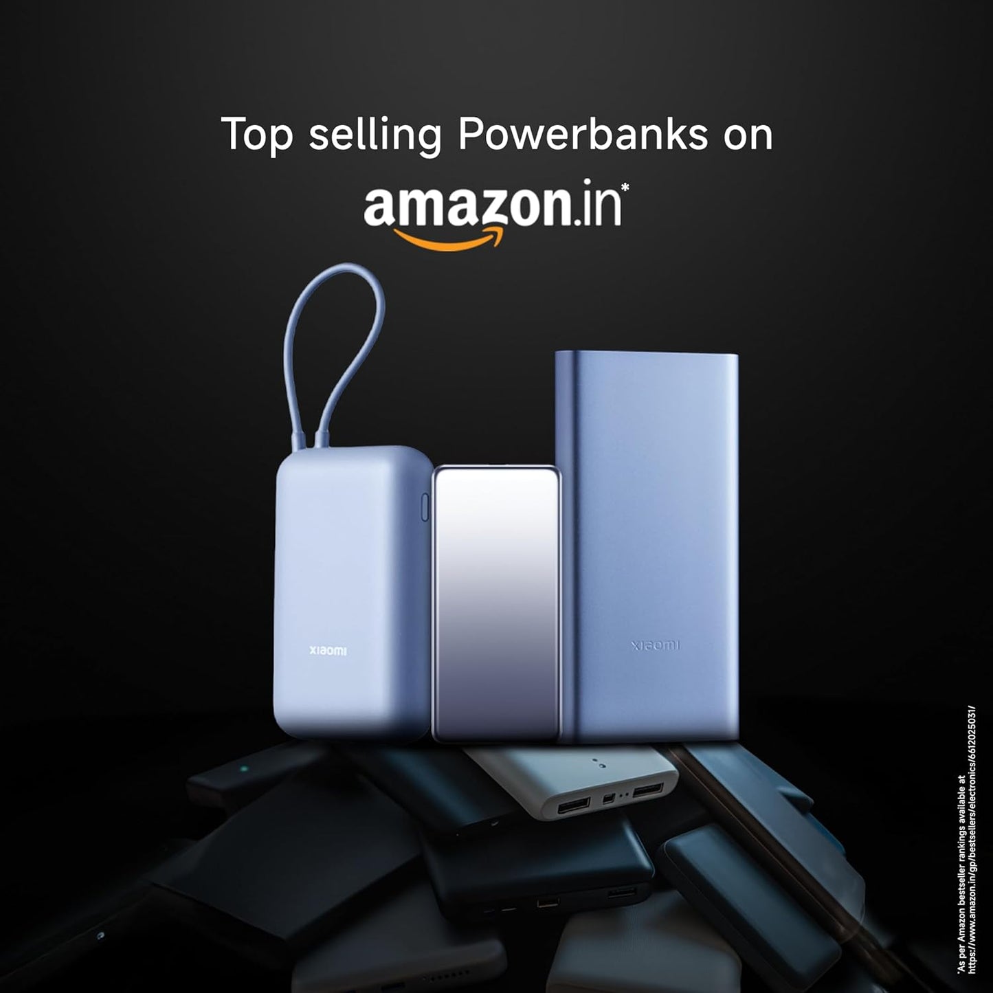 Xiaomi Pocket Power Bank 10000mAh 22.5W with Built-in Cable | Super Fast Charging PD |Smart 12 Layer Protection|Triple Output Ports|Supports Android,Apple, Tablets, Earbuds,Watch(MI Powerbank),