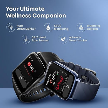 Fastrack Volt S1 Smart Watch for Man and Women Latest with 1.83" Display, Silicone Strap, BT Calling, 100+ Sports Modes, Heart Rate, SpO2, IP68, Ideal Smartwatch for Boys and Girls